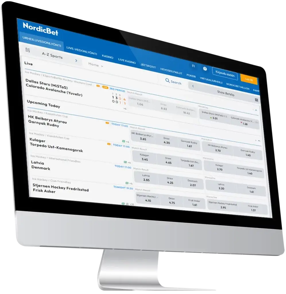 Live-vedonlyönti NordicBet FI